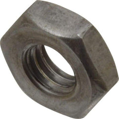Value Collection - 3/8-16 UNC Steel Right Hand Heavy Hex Jam Nut - 11/16" Across Flats, 15/64" High, Uncoated, 2B Class of Fit - Exact Industrial Supply