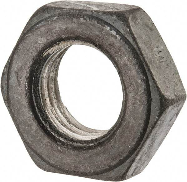Value Collection - 7/8-9 UNC Steel Right Hand Heavy Hex Jam Nut - 1-7/16" Across Flats, 31/64" High, Uncoated, 2B Class of Fit - Exact Industrial Supply