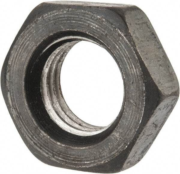 Value Collection - 1-8 UNC Steel Right Hand Heavy Hex Jam Nut - 1-5/8" Across Flats, 35/64" High, Uncoated, 2B Class of Fit - Exact Industrial Supply