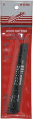 Milwaukee Tool - 4" Long, 6 Teeth per Inch, High Carbon Steel Jig Saw Blade - Toothed Edge, 0.2813" Wide x 0.065" Thick, U-Shank - Exact Industrial Supply