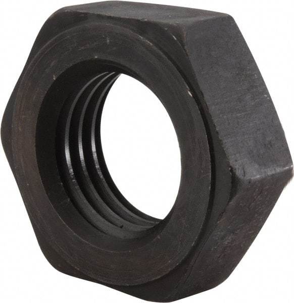 Value Collection - 2 - 4-1/2 UNC Steel Right Hand Heavy Hex Jam Nut - 3-1/8" Across Flats, 1-3/32" High, Uncoated, 2B Class of Fit - Exact Industrial Supply