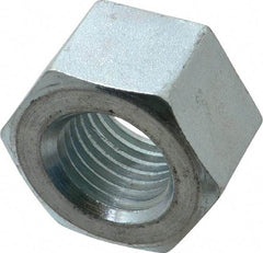 Value Collection - 1-1/4 - 7 UNC Steel Right Hand Heavy Hex Nut - 2" Across Flats, 1-7/32" High, Zinc-Plated Finish - Exact Industrial Supply