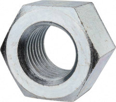 Value Collection - 1-3/4 - 5 UNC Steel Right Hand Heavy Hex Nut - 2-3/4" Across Flats, 1-23/32" High, Zinc-Plated Finish - Exact Industrial Supply