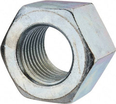 Value Collection - 2-1/2 - 4 UNC Steel Right Hand Heavy Hex Nut - 3-1/2" Across Flats, 2-13/64" High, Zinc Clear Finish - Exact Industrial Supply