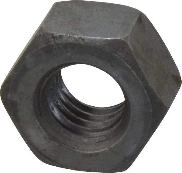 Value Collection - 7/16-14 UNC Steel Right Hand Heavy Hex Nut - 3/4" Across Flats, 27/64" High, Uncoated - Exact Industrial Supply