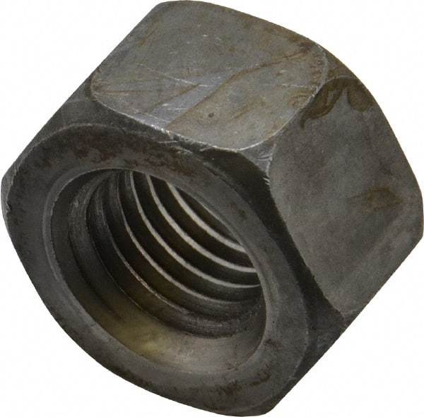 Value Collection - 1-8 UNC Steel Right Hand Heavy Hex Nut - 1-5/8" Across Flats, 63/64" High, Uncoated, 2B Class of Fit - Exact Industrial Supply