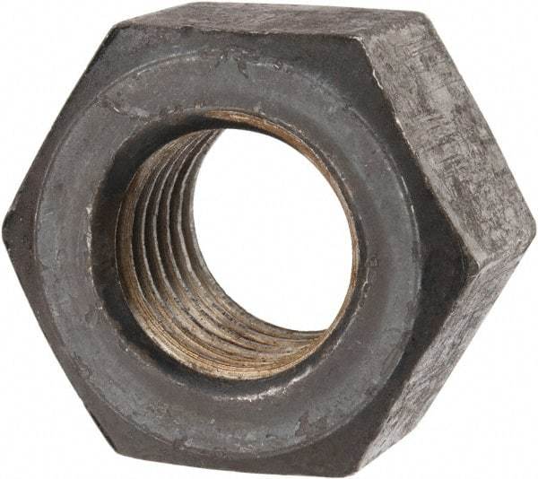 Value Collection - 1-1/8 - 7 UNC Steel Right Hand Heavy Hex Nut - 1-13/16" Across Flats, 1-7/64" High, Uncoated - Exact Industrial Supply