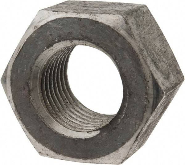 Value Collection - 1-1/4 - 7 UNC Steel Right Hand Heavy Hex Nut - 2" Across Flats, 1.2188" High, Uncoated - Exact Industrial Supply