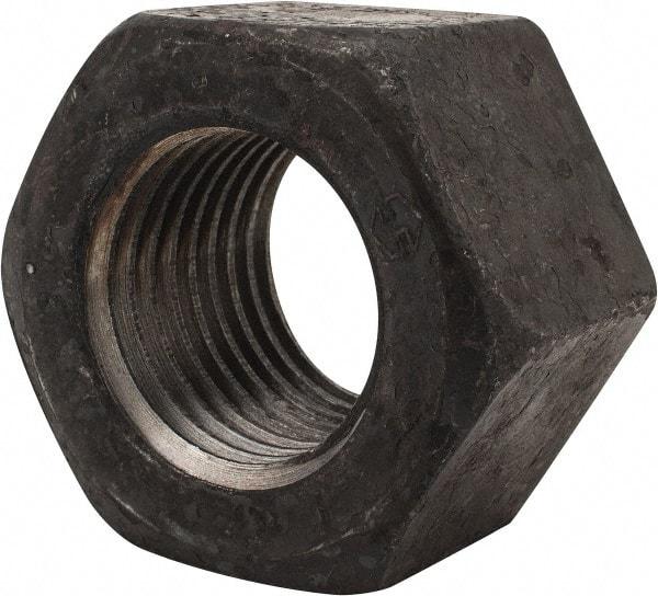 Value Collection - 2-1/2 - 4 UNC Steel Right Hand Heavy Hex Nut - 3-7/8" Across Flats, 2-29/64" High, Uncoated, 2B Class of Fit - Exact Industrial Supply