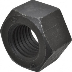 Value Collection - 1-8 UNC Steel Right Hand Heavy Hex Nut - 1-5/8" Across Flats, 63/64" High, Uncoated, 2B Class of Fit - Exact Industrial Supply