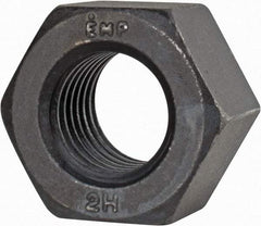 Value Collection - 1-1/8 - 7 UNC Steel Right Hand Heavy Hex Nut - 1-13/16" Across Flats, 1-7/64" High, Uncoated, 2B Class of Fit - Exact Industrial Supply