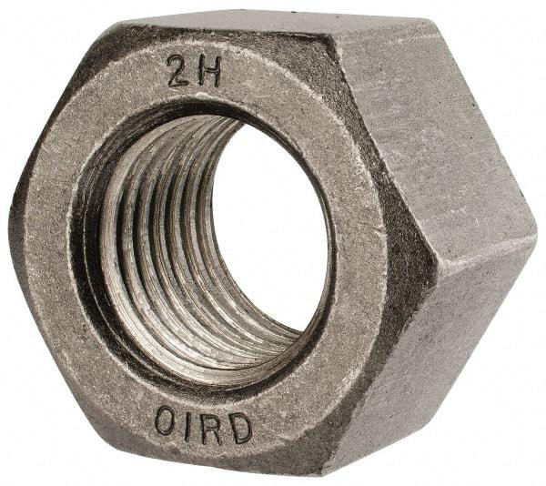 Value Collection - 1-1/2 - 6 UNC Steel Right Hand Heavy Hex Nut - 2-3/8" Across Flats, 1-15/32" High, Uncoated, 2B Class of Fit - Exact Industrial Supply