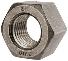 Value Collection - 1-1/2 - 6 UNC Steel Right Hand Heavy Hex Nut - 2-3/8" Across Flats, 1-15/32" High, Uncoated, 2B Class of Fit - Exact Industrial Supply