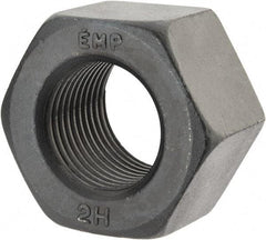 Value Collection - 1-1/2 - 8 UN Steel Right Hand Heavy Hex Nut - 2-3/8" Across Flats, 1-15/32" High, Uncoated, 2B Class of Fit - Exact Industrial Supply