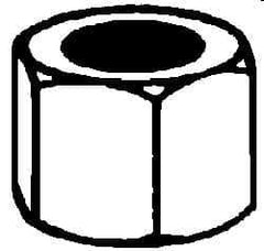 Value Collection - 1-1/8 - 12 UNF Steel Right Hand High Hex Nut - 1-13/16" Across Flats, 1-5/8" High, Uncoated - Exact Industrial Supply