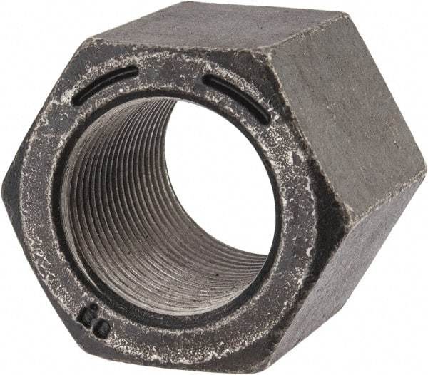 Value Collection - 1-1/4 - 12 UNF Steel Right Hand High Hex Nut - 1-13/16" Across Flats, 2-7/8" High, Uncoated - Exact Industrial Supply
