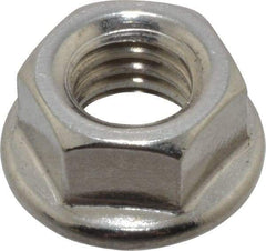 Value Collection - 3/8-16, 3/4" Flange Diam, Serrated Flange Nut - Grade 18-8 Stainless Steel, 0.347" Flange Height - Exact Industrial Supply