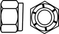 Value Collection - M30x3.50 Metric Coarse 18-8 & Austenitic Grade A2 Hex Lock Nut with Nylon Insert - 30mm High, Uncoated - Exact Industrial Supply