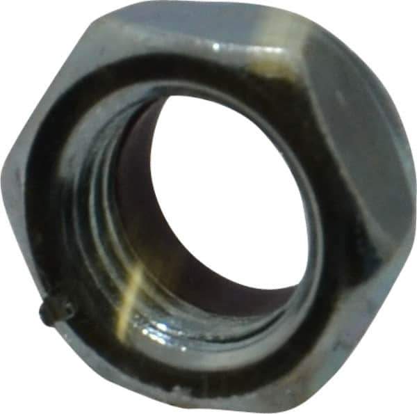 Value Collection - 7/16-20 UNF Grade 2 Hex Jam Lock Nut with Nylon Insert - 11/16" Width Across Flats, 21/64" High, Zinc-Plated Finish - Exact Industrial Supply