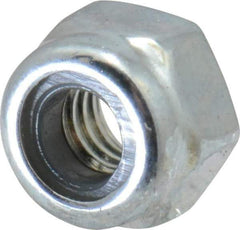 Value Collection - M3x0.50 Metric Coarse Grade 8 Hex Lock Nut with Nylon Insert - 4mm High, Zinc-Plated Finish - Exact Industrial Supply