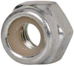 Value Collection - M4x0.70 Metric Coarse Grade 8 Hex Lock Nut with Nylon Insert - 5mm High, Zinc-Plated Finish - Exact Industrial Supply