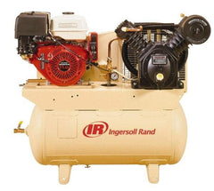 Ingersoll-Rand - 13 HP Two Stage Gas Engine Air Compressor - Honda Engine, Horizontal Configuration, 30 Gallon, 19 CFM, 175 Max psi - Exact Industrial Supply