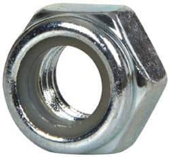 Value Collection - M8x1.25 Metric Coarse Grade 8 Hex Lock Nut with Nylon Insert - 8mm High, Zinc-Plated Finish - Exact Industrial Supply