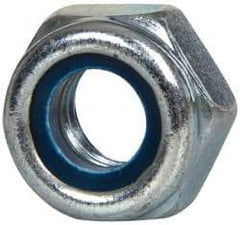 Value Collection - M10x1.50 Metric Coarse Grade 8 Hex Lock Nut with Nylon Insert - 10mm High, Zinc-Plated Finish - Exact Industrial Supply