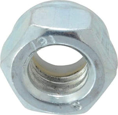 Value Collection - M12x1.75 Metric Coarse Grade 8 Hex Lock Nut with Nylon Insert - 12mm High, Zinc-Plated Finish - Exact Industrial Supply