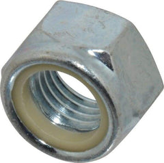 Value Collection - M24x3.00 Metric Coarse Grade 8 Hex Lock Nut with Nylon Insert - 24mm High, Zinc-Plated Finish - Exact Industrial Supply