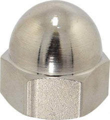 Value Collection - 3/4-10" UNC, 1/16" Width Across Flats, Nickel Plated, Steel Acorn Nut - 1" Overall Height, Grade 2 - Exact Industrial Supply