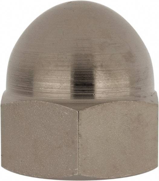 Value Collection - 3/4-16" UNF, 1/16" Width Across Flats, Nickel Plated, Steel Acorn Nut - 1" Overall Height, Grade 2 - Exact Industrial Supply