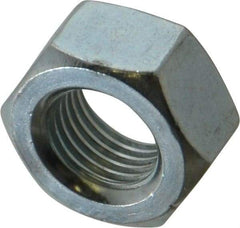 Value Collection - M12x1.25 Metric Extra Fine Steel Right Hand Hex Nut - 19mm Across Flats, 10mm High, Zinc-Plated Finish - Exact Industrial Supply