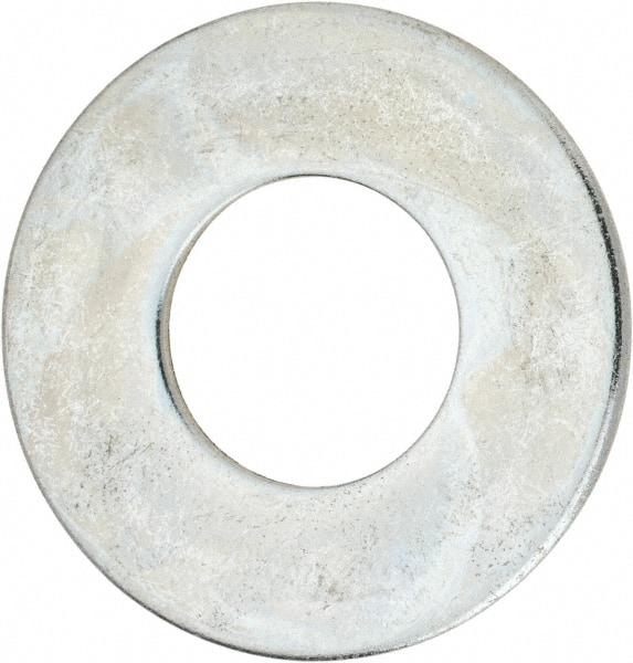 Value Collection - 1-3/4" Screw, Steel USS Flat Washer - 1-7/8" ID x 4" OD, 0.153" Thick, Zinc-Plated Finish - Exact Industrial Supply