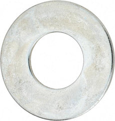 Value Collection - 1-3/4" Screw, Steel USS Flat Washer - 1-7/8" ID x 4" OD, 0.153" Thick, Zinc-Plated Finish - Exact Industrial Supply