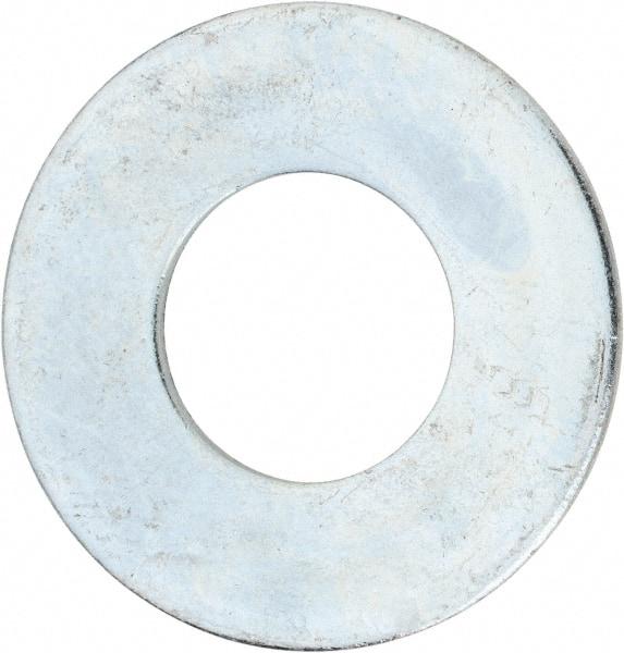 Value Collection - 2" Screw, Steel USS Flat Washer - 2-1/8" ID x 4-1/2" OD, 0.153" Thick, Zinc-Plated Finish - Exact Industrial Supply