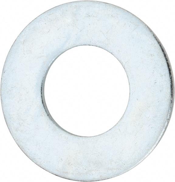 Value Collection - 2-1/4" Screw, Steel USS Flat Washer - 2-3/8" ID x 4-3/4" OD, 0.193" Thick, Zinc-Plated Finish - Exact Industrial Supply