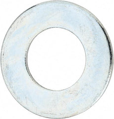 Value Collection - 2-1/2" Screw, Steel USS Flat Washer - 2-5/8" ID x 5" OD, 0.21" Thick, Zinc-Plated Finish - Exact Industrial Supply