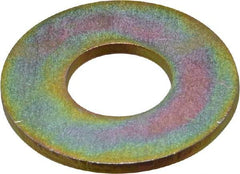 Value Collection - 9/16" Screw, Grade 8 Steel USS Flat Washer - 5/8" ID x 1-1/2" OD, 7/64" Thick, Zinc Yellow Dichromate Finish - Exact Industrial Supply
