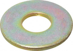 Value Collection - 5/8" Screw, Grade 8 Steel USS Flat Washer - 11/16" ID x 1-3/4" OD, 9/64" Thick, Zinc Yellow Dichromate Finish - Exact Industrial Supply
