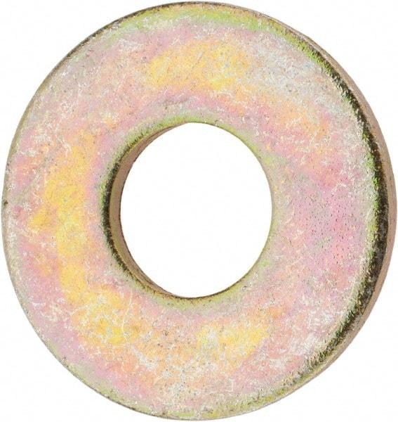 Value Collection - 3/4" Screw, Grade 8 Steel USS Flat Washer - 13/16" ID x 2" OD, 5/32" Thick, Zinc Yellow Dichromate Finish - Exact Industrial Supply