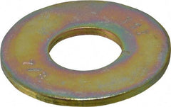 Value Collection - 7/8" Screw, Grade 8 Steel USS Flat Washer - 15/16" ID x 2-1/4" OD, 11/64" Thick, Zinc Yellow Dichromate Finish - Exact Industrial Supply