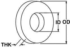 Value Collection - M30 Screw, Grade 18-8 Stainless Steel Standard Flat Washer - 31mm ID x 56mm OD, Plain Finish - Exact Industrial Supply