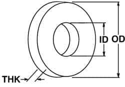 Value Collection - M27 Screw, Grade 8 Steel Standard Flat Washer - 28mm ID x 50mm OD, 4mm Thick, Zinc-Plated Finish - Exact Industrial Supply