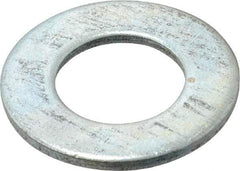 Value Collection - 1" Screw, Steel SAE Flat Washer - 1-1/16" ID x 2" OD, 9/64" Thick, Zinc-Plated Finish - Exact Industrial Supply