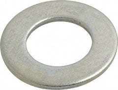 Value Collection - 1-1/8" Screw, Steel SAE Flat Washer - 1-3/16" ID x 2-1/4" OD, 9/64" Thick, Zinc-Plated Finish - Exact Industrial Supply