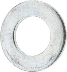 Value Collection - 1-1/4" Screw, Steel SAE Flat Washer - 1-3/8" ID x 2-1/2" OD, 5/32" Thick, Zinc-Plated Finish - Exact Industrial Supply