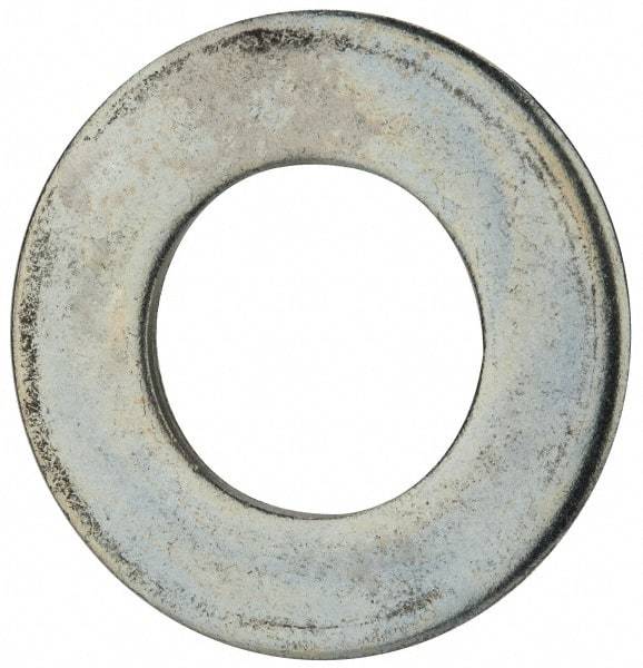 Value Collection - 1-1/2" Screw, Steel SAE Flat Washer - 1-9/16" ID x 3" OD, 5/32" Thick, Zinc-Plated Finish - Exact Industrial Supply