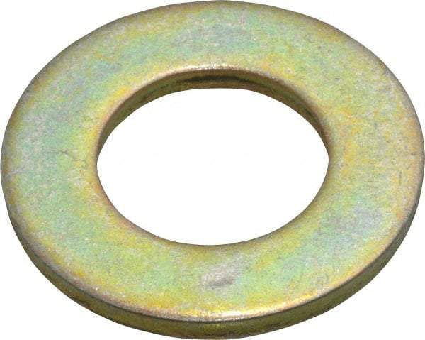 Value Collection - 7/8" Screw, Grade 8 Steel SAE Flat Washer - 15/16" ID x 1-3/4" OD, 9/64" Thick, Zinc Yellow Dichromate Finish - Exact Industrial Supply
