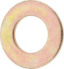 Value Collection - 1" Screw, Grade 8 Steel SAE Flat Washer - 1-1/16" ID x 2" OD, 9/64" Thick, Zinc Yellow Dichromate Finish - Exact Industrial Supply
